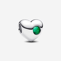 Deep Green Heart Charm