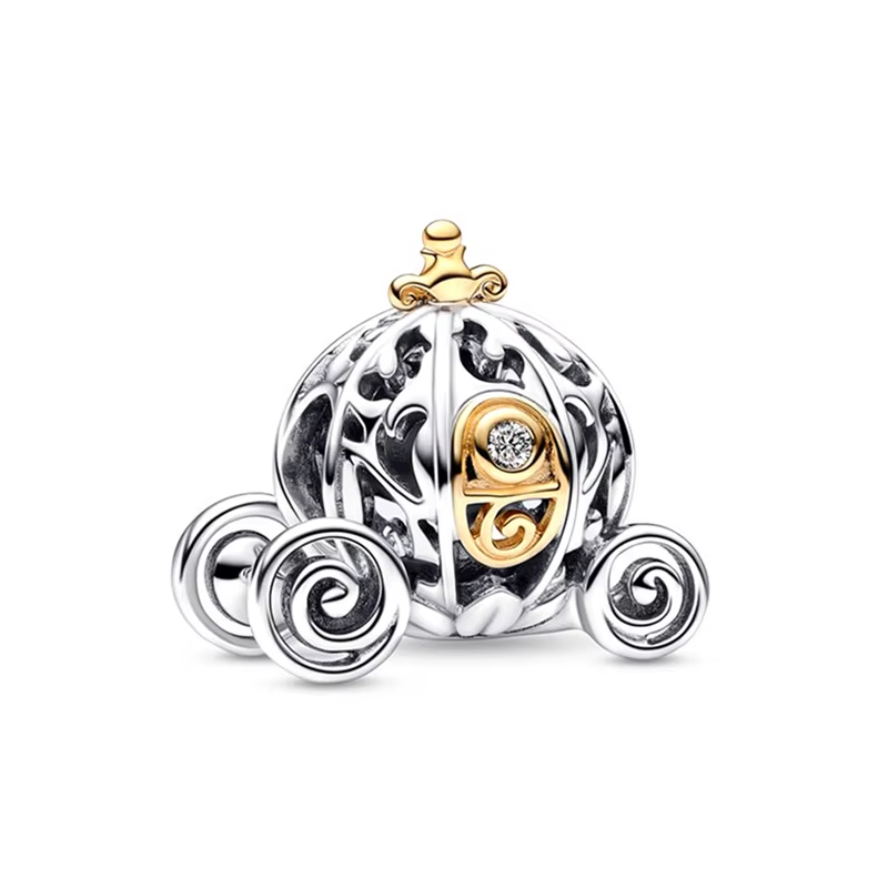 Hot Sale Charms 925 Silver Pumpkin Carriage Charms Beads Fits 3Mm Original Bracelet Necklace Womens DIY Fine Jewelry Gift