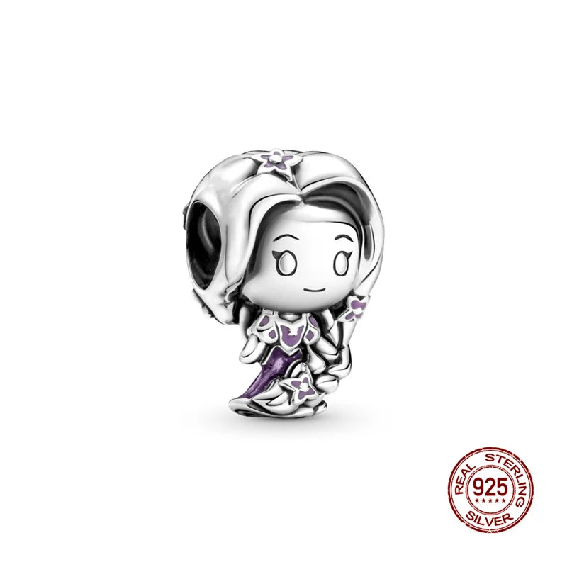 Hot Sale Charms 925 Silver  Princess Series Charms Beads Fit 3Mm Original Bracelet Necklace Women DIY Fine Jewelry Gifts