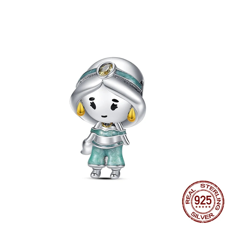 Hot Sale Charms 925 Silver  Princess Series Charms Beads Fit 3Mm Original Bracelet Necklace Women DIY Fine Jewelry Gifts