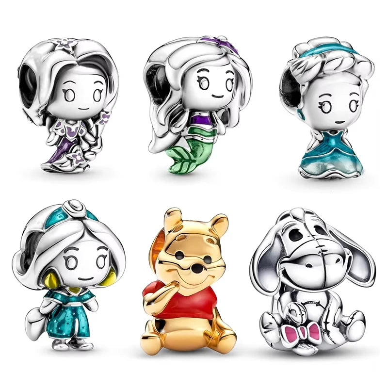 Hot Sale Charms 925 Silver  Princess Series Charms Beads Fit 3Mm Original Bracelet Necklace Women DIY Fine Jewelry Gifts