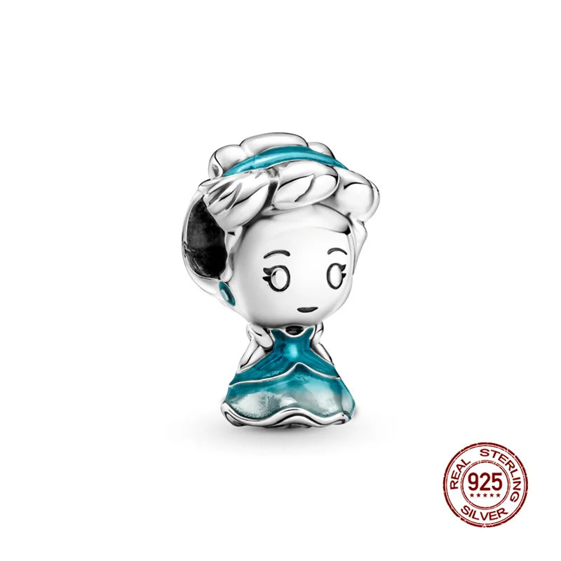 Hot Sale Charms 925 Silver  Princess Series Charms Beads Fit 3Mm Original Bracelet Necklace Women DIY Fine Jewelry Gifts