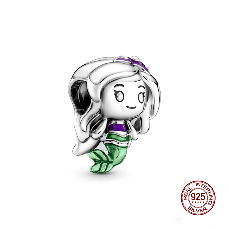 Hot Sale Charms 925 Silver  Princess Series Charms Beads Fit 3Mm Original Bracelet Necklace Women DIY Fine Jewelry Gifts